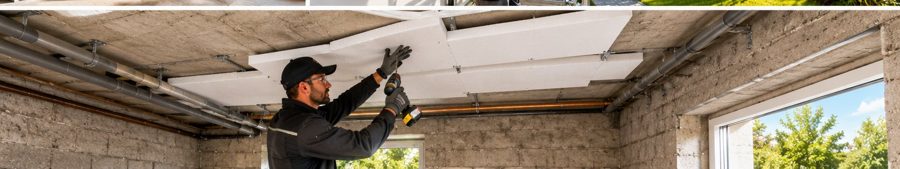 Isolation du plancher bas en sous-face de dalle